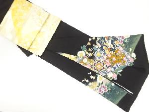 リサイクル　鳳凰に唐花模様留袖(比翼付き)・長襦袢・袋帯セット